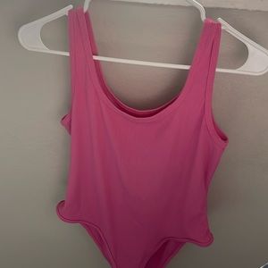 Pink body suit tank top size L